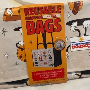 NWT 4 Pack Costco Reusable Shopping Bags